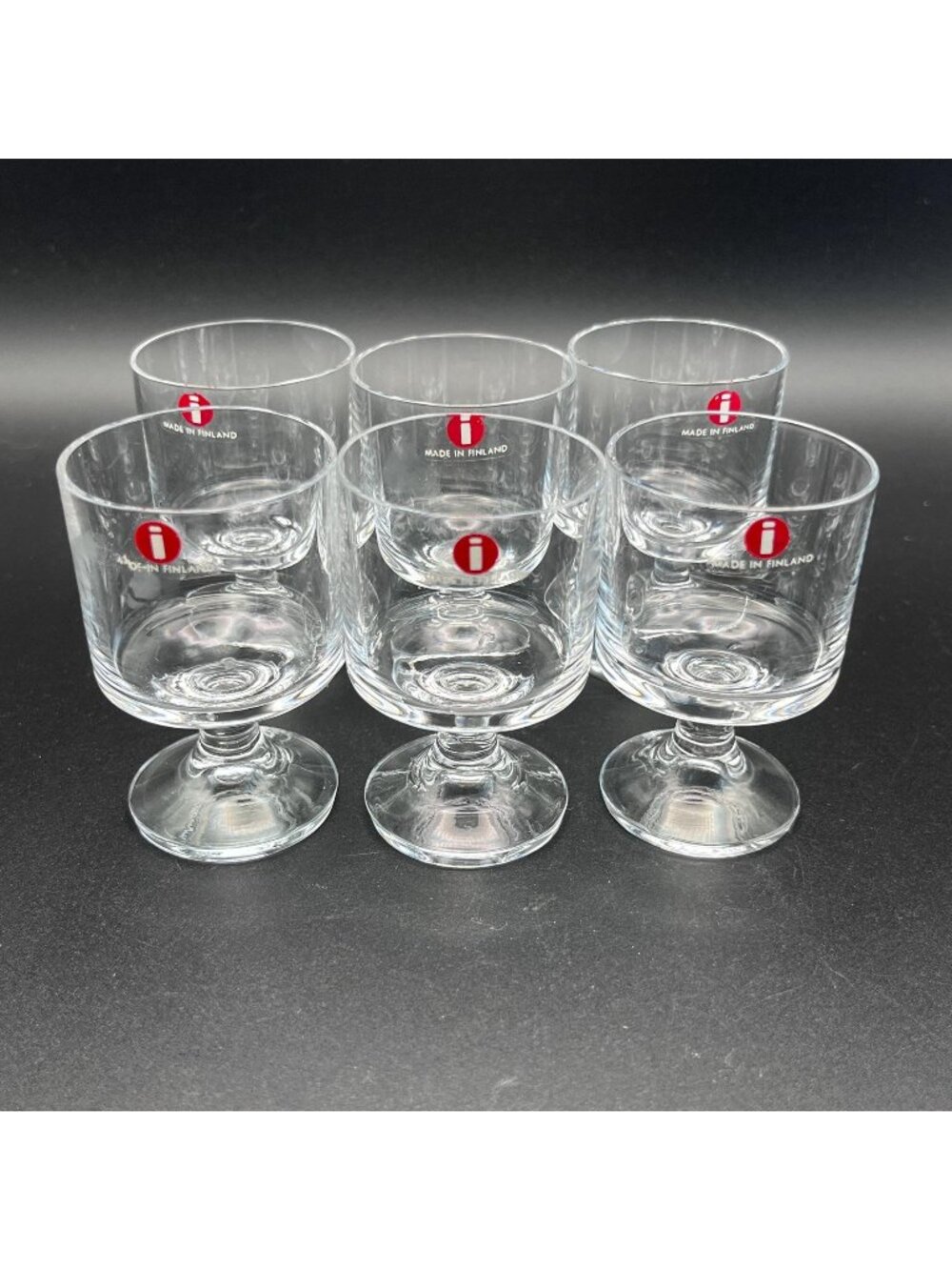 Iittala Karelia Shot Glasses Set of 6 // Tapio Wirkkala // Vintage 1960s 1970s